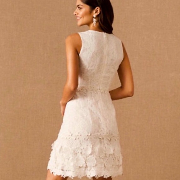 Sachin & Babi x BHLDN Misha 2 & 4 Off White 3D Floral Lace Bridal Mini Dress - Picture 9 of 9